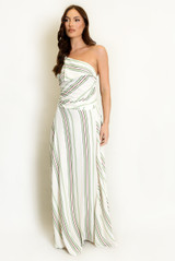Asymmetric One Shoulder Top and Skirt