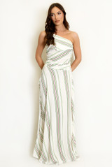 Asymmetric One Shoulder Top and Skirt