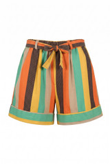 Striped Paper Bag Shorts