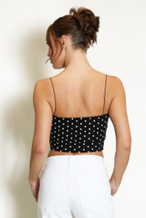 Polka Dot Cropped Cami Top