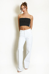 Polka Dot Cropped Cami Top