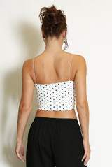 Polka Dot Cropped Cami Top