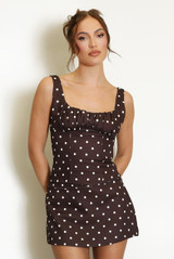 Ruched Polka Dots Cropped Top(PRE ORDER)