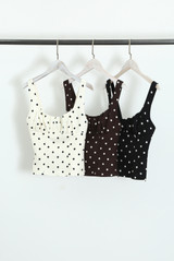 Ruched Polka Dots Cropped Top(PRE ORDER)