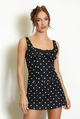 Ruched Polka Dots Cropped Top(PRE ORDER)