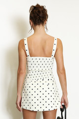 Ruched Polka Dots Cropped Top(PRE ORDER)