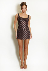 Polka Dots Mini Skirt with Belt(PRE ORDER)