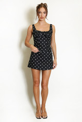 Polka Dots Mini Skirt with Belt(PRE ORDER)