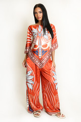 Floral Print Tunic and Trouser Set