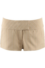 Low Rise Pinstripe Tailored Mini Shorts