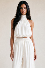 Bubble Hem Halter Top