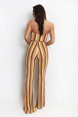 Zig Zag Wavy Crop Top And Trouser Set