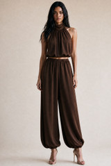 Balloon Hem Blouse and Trousers Set