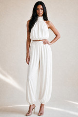 Balloon Hem Blouse and Trousers Set