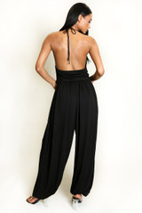 Cowl Halter Top and Bubble Hem Trousers Set