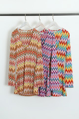 Zig Zag Ring Plunge Neck Mini Dress