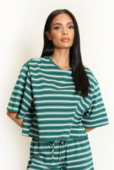 Striped Oversize Tee Shirt