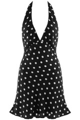 Polka Dot Halterneck Mini Dress