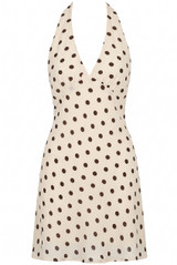 Polka Dot Halterneck Mini Dress