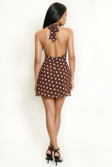Polka Dot Halterneck Mini Dress