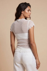 Crinkle Textured Mesh Top