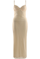 Polka Dot Strappy Midi Dress