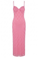 Polka Dot Strappy Midi Dress