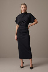 Gathered Waist Midi Dress