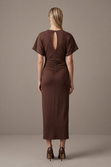 Gathered Waist Midi Dress