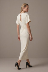 Gathered Waist Midi Dress