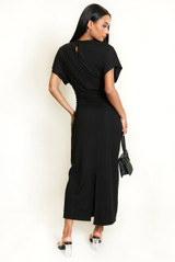 Gathered Waist Midi Dress