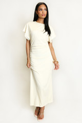 Gathered Waist Midi Dress