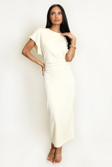 Gathered Waist Midi Dress