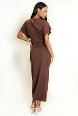Gathered Waist Midi Dress