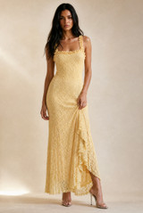 Lace Split Front Maxi Dress