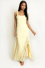 Lace Split Front Maxi Dress