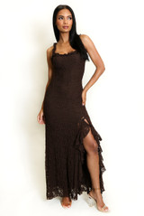 Lace Split Front Maxi Dress