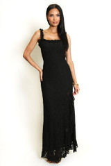 Lace Split Front Maxi Dress