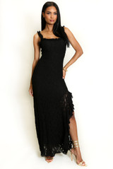 Lace Split Front Maxi Dress