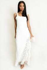Lace Split Front Maxi Dress