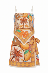 Tribal Print Hanky Top and Tie Skort Set