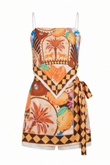 Tribal Print Hanky Top and Tie Skort Set