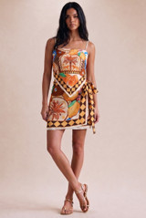 Tribal Print Hanky Top and Tie Skort Set