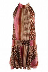 Reptile Printed Halter Mini Dress (PRE ORDER)