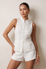 Lace Thread Waistcoat and Shorts Set