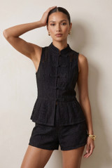 Lace Thread Waistcoat and Shorts Set