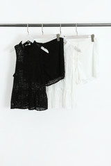 Lace Thread Waistcoat and Shorts Set