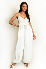 Crochet Bodice Jumpsuit