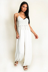Crochet Bodice Jumpsuit