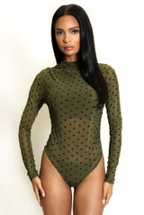 Polka Dot Long Sleeve Bodysuit